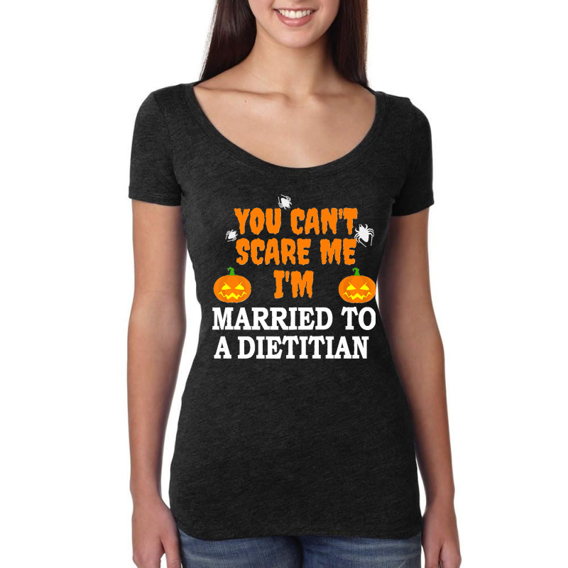 Can't Scare Me Married A Dietitian Funny Scary Halloween Premium Women's Triblend Scoop T-shirt by JACQUELINEMARIASMITH | Artistshot