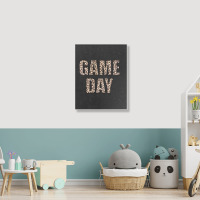 Game Day Leopard Football Fan Big Game Portrait Canvas Print | Artistshot