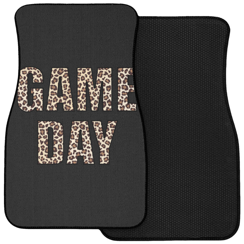 Game Day Leopard Football Fan Big Game Front Car Mat | Artistshot