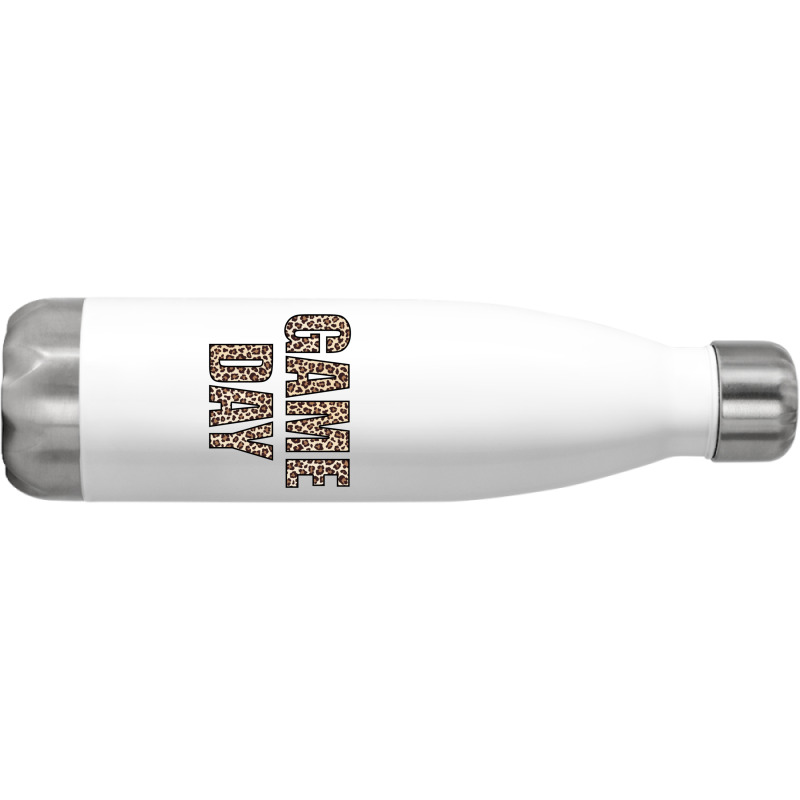 Game Day Leopard Football Fan Big Game Stainless Steel Water Bottle | Artistshot