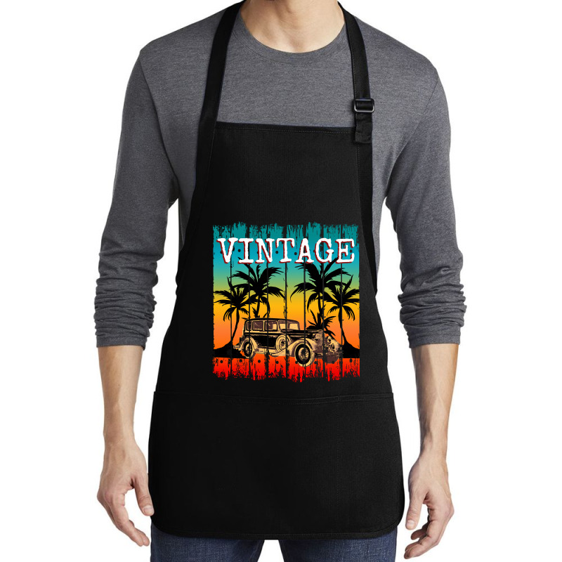 Vintage Car Retro Classic Gift Medium-length Apron | Artistshot