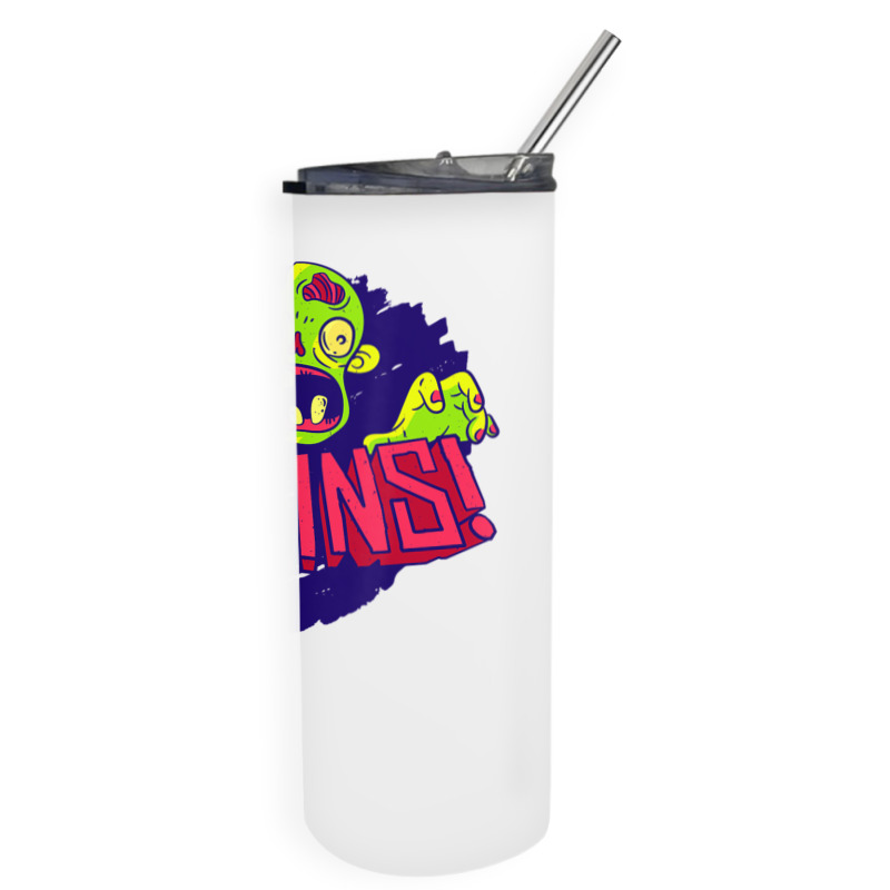 Creepy Zombie Brain Scary Halloween Kids Boys Girls Skinny Tumbler | Artistshot