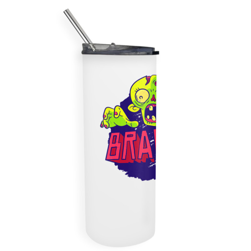 Creepy Zombie Brain Scary Halloween Kids Boys Girls Skinny Tumbler | Artistshot