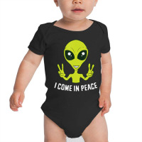 Cute Alien I Come In Peace Space Rave Edm Music Alien Baby Bodysuit | Artistshot