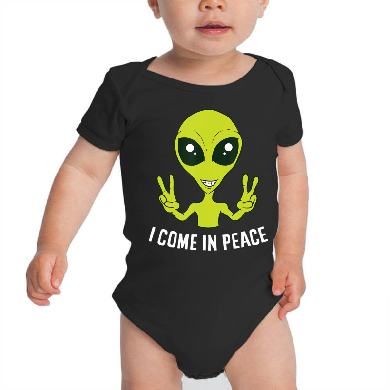 Cute Alien I Come In Peace Space Rave Edm Music Alien Baby Bodysuit by hoangan | Artistshot