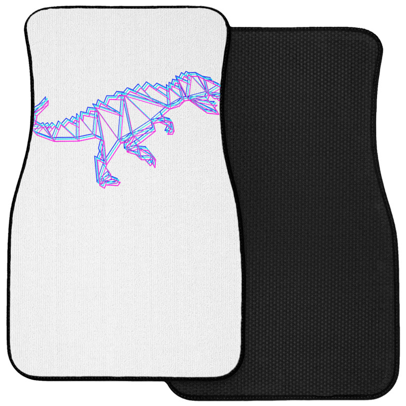 Allosaurus Dinosaur Colorful Vaporwave Polygon Geometry T Shirt Front Car Mat | Artistshot