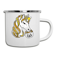 Cute Candy Corn Unicorn Halloween Top Camper Cup | Artistshot