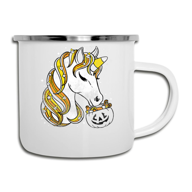 Cute Candy Corn Unicorn Halloween Top Camper Cup | Artistshot