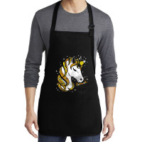 Cute Candy Corn Unicorn Halloween Top Medium-length Apron | Artistshot