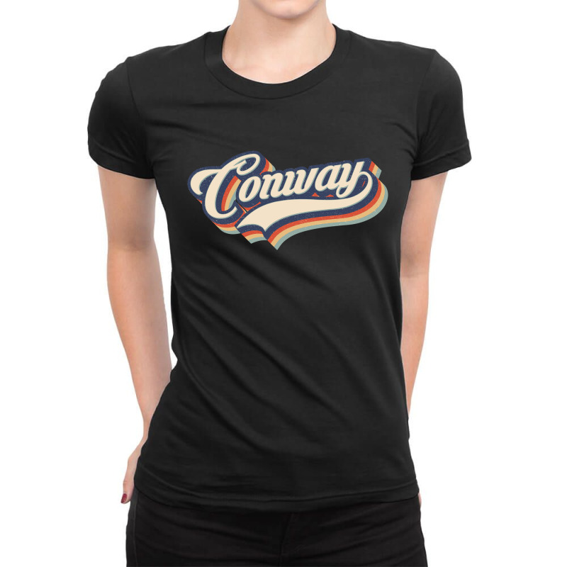 I Love Conway City Usa Retro Vintage Ladies Fitted T-Shirt by HydraAntBoxing | Artistshot