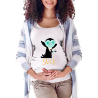 Cute Dracula Vampire Morning Suck Coffee Halloween Costume Maternity Scoop Neck T-shirt | Artistshot