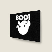 Cute Ghost Cool Ghost Boo Halloween Kids Landscape Canvas Print | Artistshot