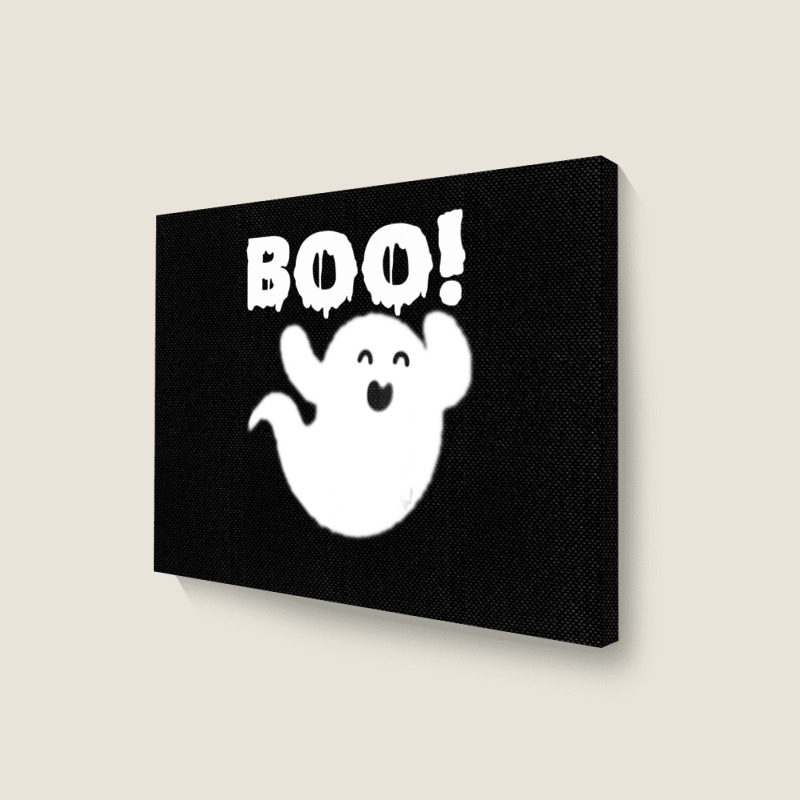 Cute Ghost Cool Ghost Boo Halloween Kids Landscape Canvas Print | Artistshot