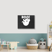 Cute Ghost Cool Ghost Boo Halloween Kids Landscape Canvas Print | Artistshot