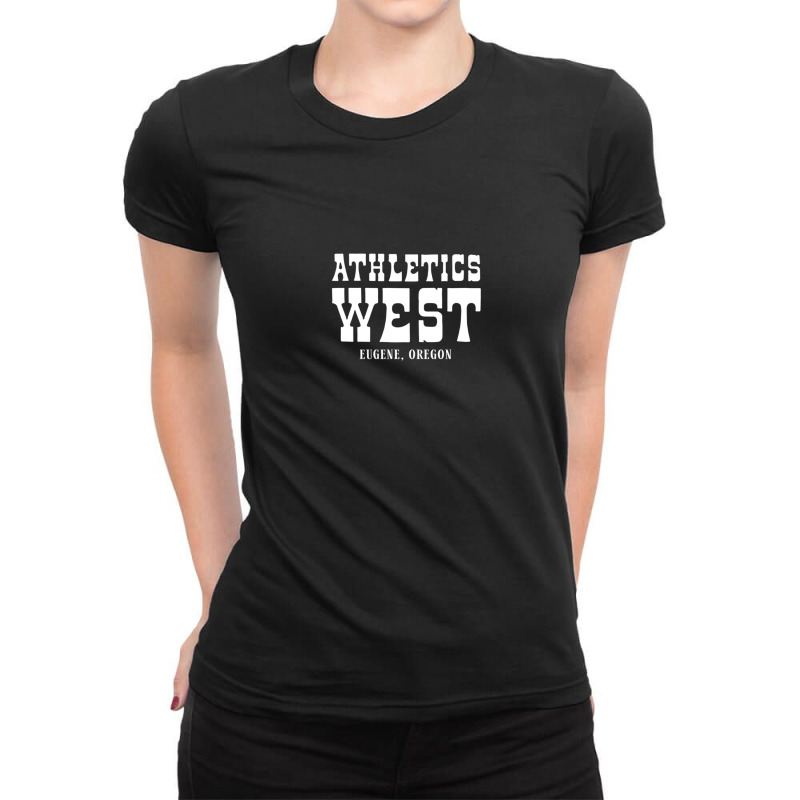 Athletics West Classic Eugene Ladies Fitted T-Shirt by apolitery | Artistshot