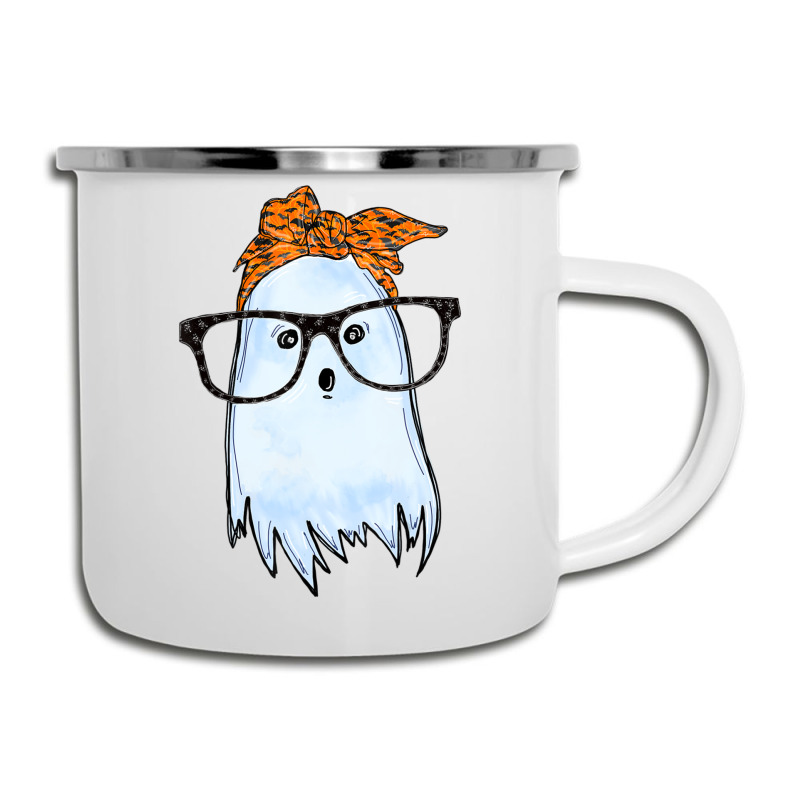 Cute Ghost With Glasses And Bats Bandana Halloween Costume Camper Cup | Artistshot