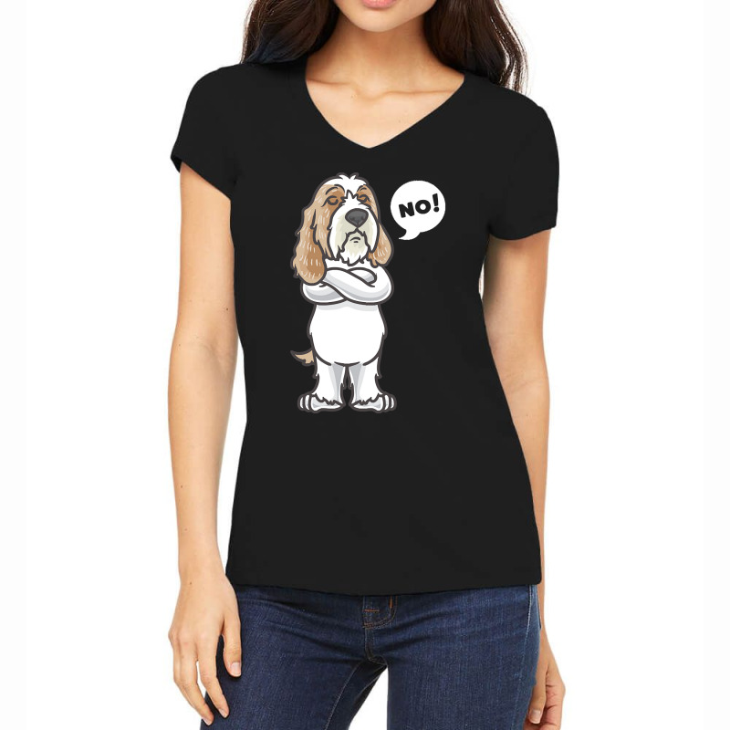 Petit Basset Griffon Venden T  Shirt Stubborn Petit Basset Griffon Ven Women's V-Neck T-Shirt by rgibson131 | Artistshot