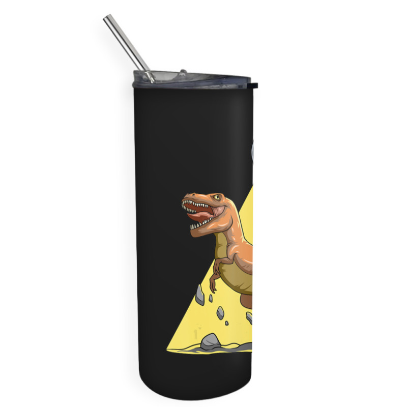 Alien Dinosaur Abduction Ufo T Rex Abducted By Ufo Spaceship Skinny Tumbler | Artistshot