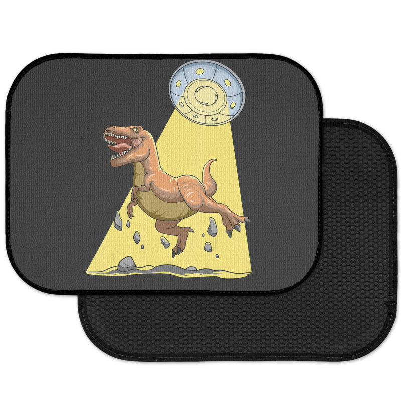 Alien Dinosaur Abduction Ufo T Rex Abducted By Ufo Spaceship Rear Car Mat | Artistshot