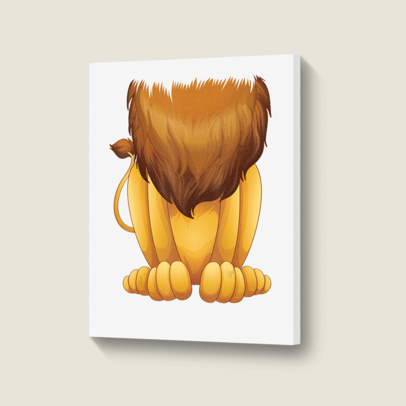 Cute Headless Lion Costume Halloween Big Cat Mane Portrait Canvas Print | Artistshot