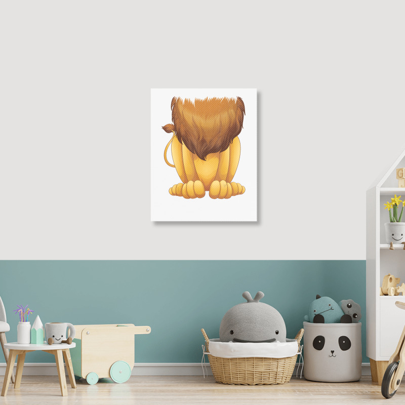 Cute Headless Lion Costume Halloween Big Cat Mane Portrait Canvas Print | Artistshot