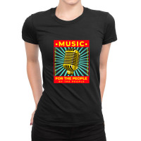 Music For The People By The People Ladies Fitted T-shirt | Artistshot