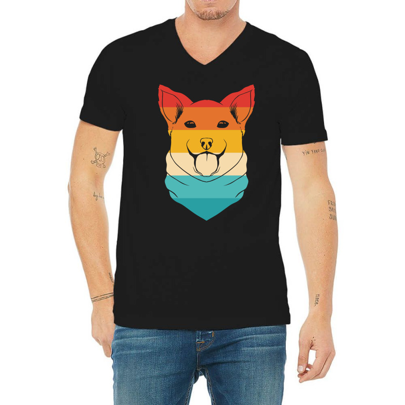 Vintage Dog V-neck Tee | Artistshot