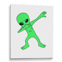 Dabbing Alien Halloween Dab Boys Kids Metal Print Vertical | Artistshot