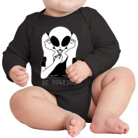 Cute Perfect Girl Space Alien Be Yourself True Self Long Sleeve Baby Bodysuit | Artistshot