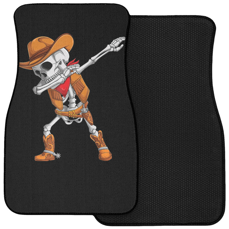 Dabbing Skeleton Cowboy Halloween Costume Kids Boys Men Dab Front Car Mat | Artistshot