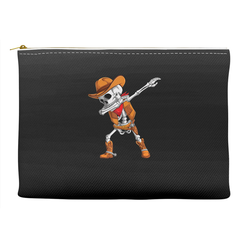 Dabbing Skeleton Cowboy Halloween Costume Kids Boys Men Dab Accessory Pouches | Artistshot