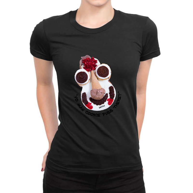 Cookie Puss Ladies Fitted T-Shirt by SarahWhitfield | Artistshot