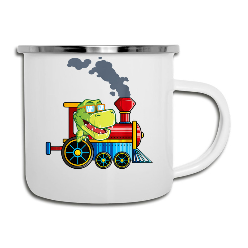 Funny Dinosaur Riding A Train Tyrannosaurus Dino Boys Girls Camper Cup | Artistshot