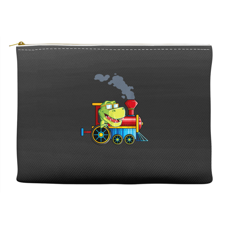 Funny Dinosaur Riding A Train Tyrannosaurus Dino Boys Girls Accessory Pouches | Artistshot