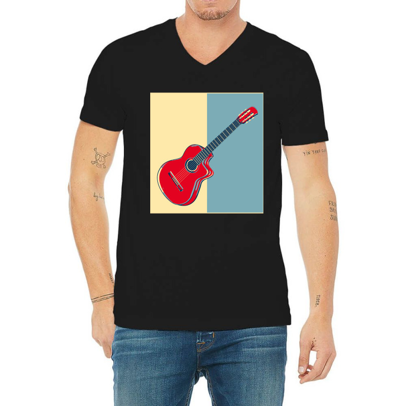 Guitar Musical Instruments V-Neck Tee by Kandurip541 | Artistshot