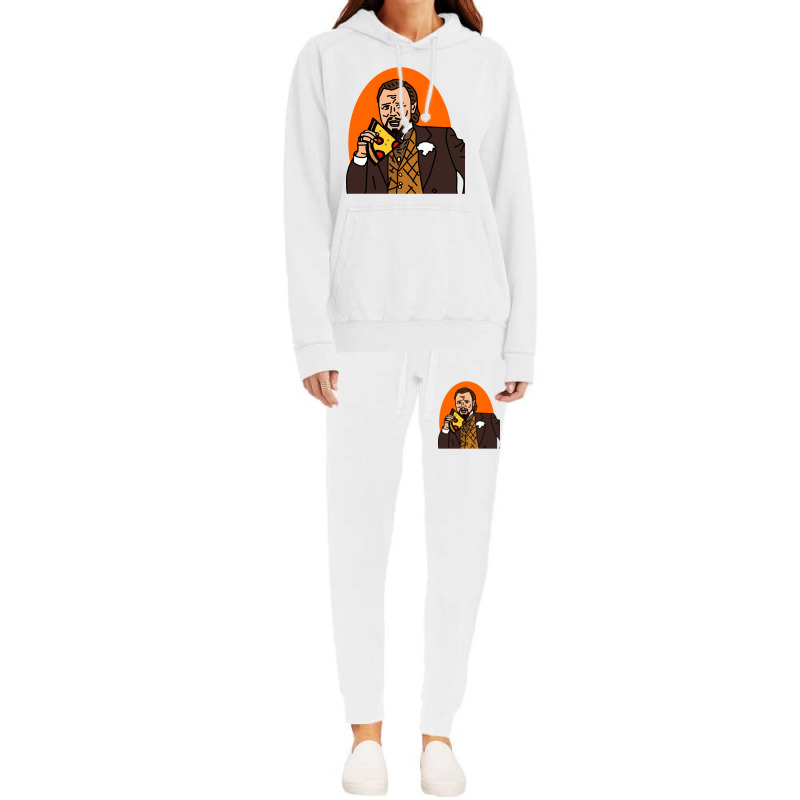 Laughing Leo Is Eating Pizza Memes Hoodie & Jogger Set | Artistshot