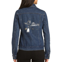 Cat Cat In Stormy Weather. Ladies Denim Jacket | Artistshot