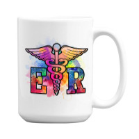 Er Nurse Illustration Design Emergency Nurses Day 15 Oz Coffee Mug | Artistshot