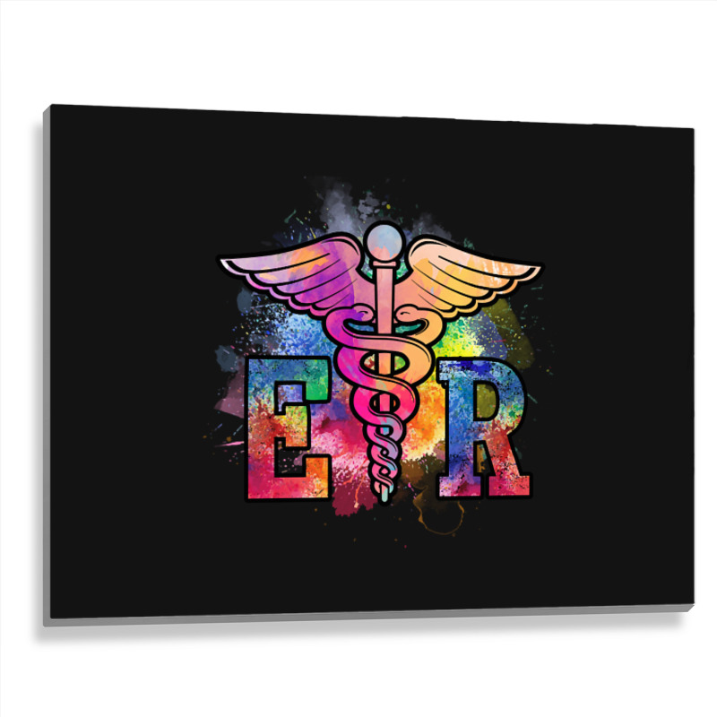 Er Nurse Illustration Design Emergency Nurses Day Metal Print Horizontal | Artistshot