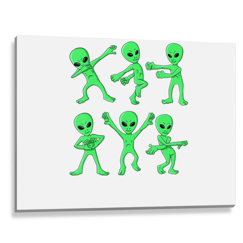 Dancing Aliens Dance Challenge Boys Girls Kids Halloween Metal Print Horizontal | Artistshot