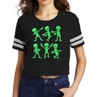 Dancing Aliens Dance Challenge Boys Girls Kids Halloween Scorecard Crop Tee | Artistshot