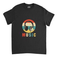 Music Lover Producer Dj Musician Funny Retro Headphones Headphones Dj  Classic T-shirt | Artistshot