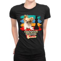 My Dog And I Talk About Chess Ladies Fitted T-shirt | Artistshot