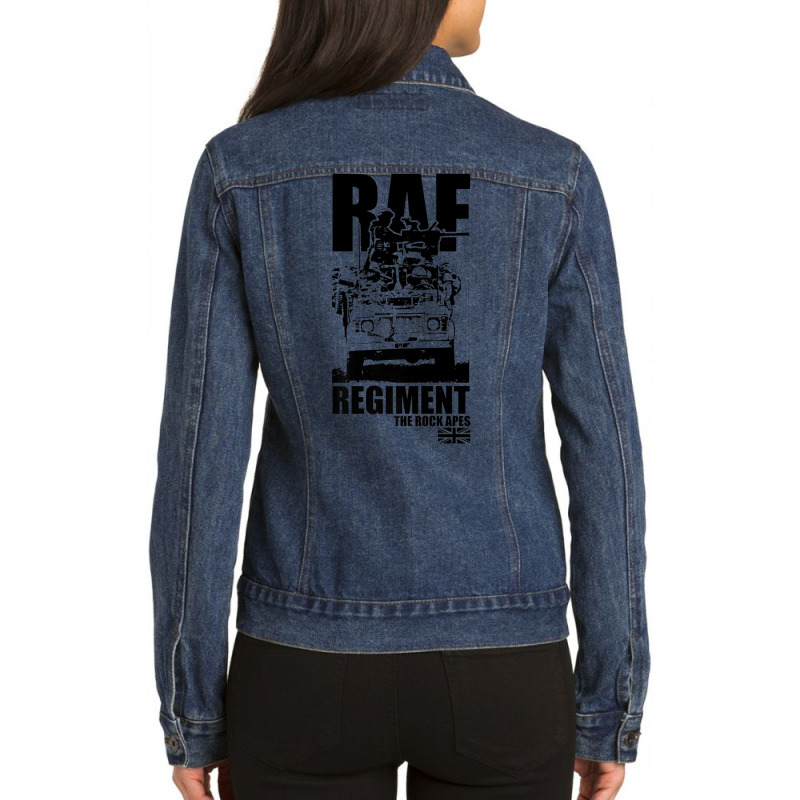 Raf Regiment Premium T Shirt Ladies Denim Jacket by cm-arts | Artistshot