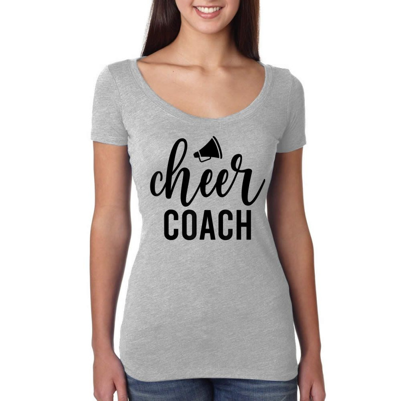 Cheer Coach Megaphone Cheerleading Coach T Shirt Women's Triblend Scoop T-shirt by cm-arts | Artistshot