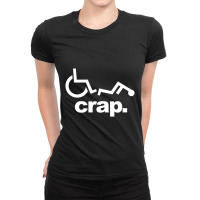 Handicap Wheelchair Funny Wheelchair Fall Ladies Fitted T-shirt | Artistshot