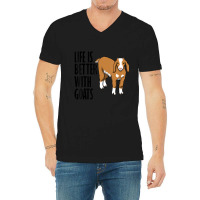 Ironic Farm Animal Life With Goats V-neck Tee | Artistshot