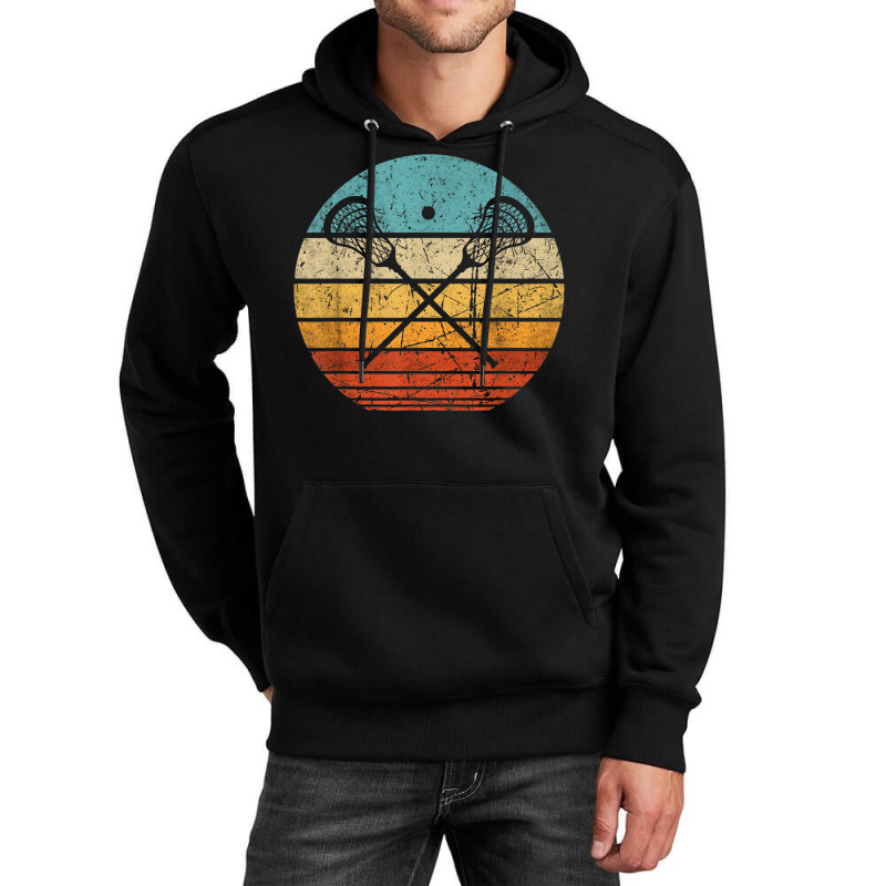 Lacrosse Vintage Retro Lacrosse Stick Sun Gift Unisex Hoodie | Artistshot