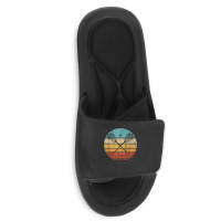 Lacrosse Vintage Retro Lacrosse Stick Sun Gift Slide Sandal | Artistshot