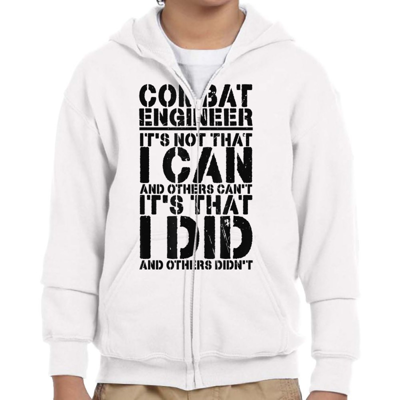 Combat Engineer Appreciation Combat Engineering T Shirt Youth Zipper Hoodie by cluniepfa | Artistshot